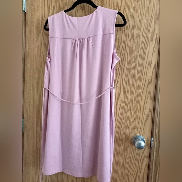H&M Pink Jersey dress with ties size L - Picture 2 of 3